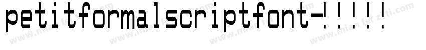 petitformalscriptfont字体转换