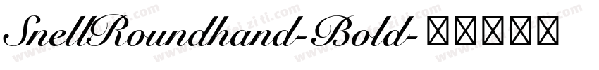 SnellRoundhand-Bold字体转换