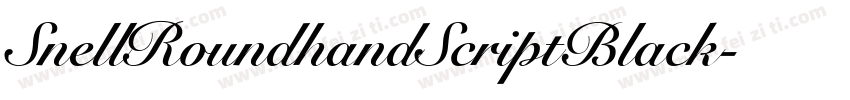 SnellRoundhandScriptBlack字体转换