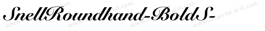 SnellRoundhand-BoldS字体转换