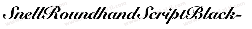 SnellRoundhandScriptBlack字体转换