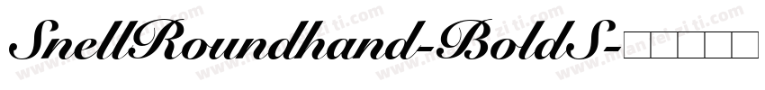 SnellRoundhand-BoldS字体转换