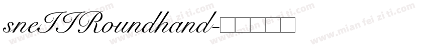 sneIIRoundhand字体转换