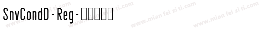 SnvCondD-Reg字体转换
