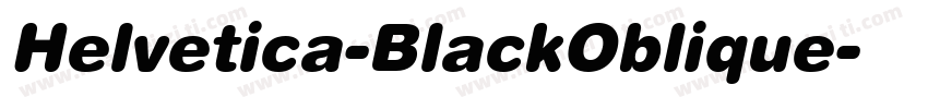 Helvetica-BlackOblique字体转换