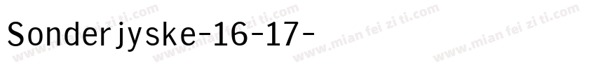 Sonderjyske-16-17字体转换