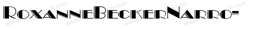 RoxanneBeckerNarro字体转换