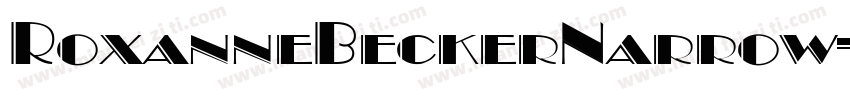 RoxanneBeckerNarrow字体转换