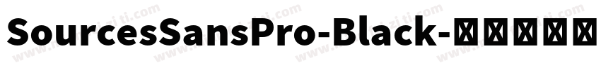 SourcesSansPro-Black字体转换