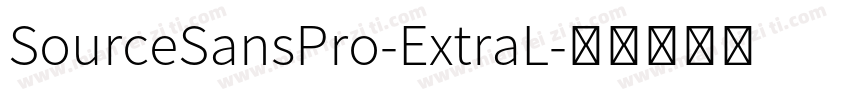 SourceSansPro-ExtraL字体转换