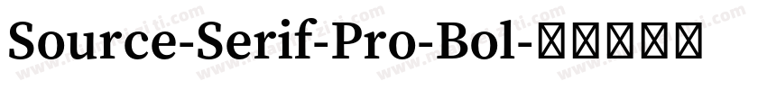 Source-Serif-Pro-Bol字体转换