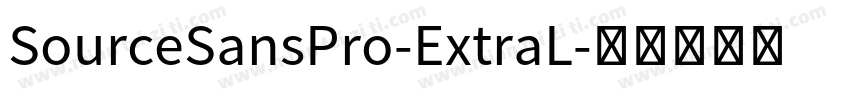 SourceSansPro-ExtraL字体转换