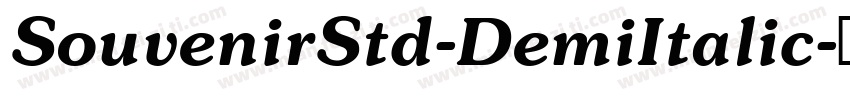 SouvenirStd-DemiItalic字体转换