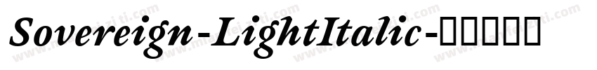 Sovereign-LightItalic字体转换