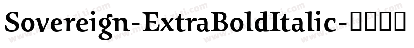 Sovereign-ExtraBoldItalic字体转换