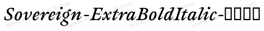 Sovereign-ExtraBoldItalic字体转换