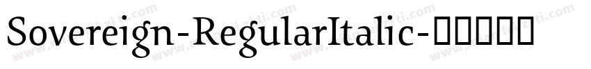 Sovereign-RegularItalic字体转换