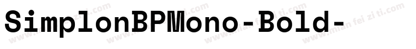 SimplonBPMono-Bold字体转换