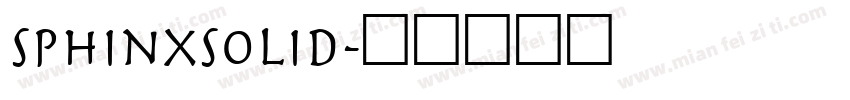 SphinxSolid字体转换