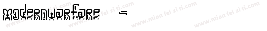 ModernWarfare字体字体转换