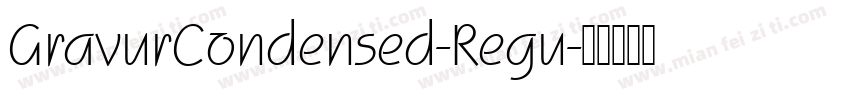 GravurCondensed-Regu字体转换