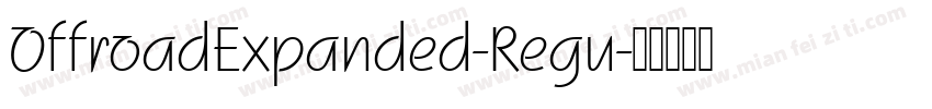 OffroadExpanded-Regu字体转换