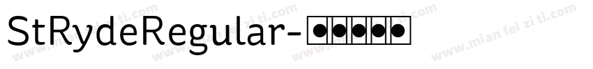 StRydeRegular字体转换