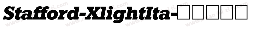 Stafford-XlightIta字体转换