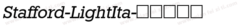Stafford-LightIta字体转换