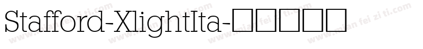 Stafford-XlightIta字体转换