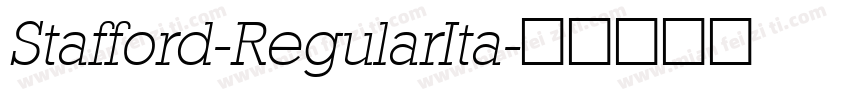 Stafford-RegularIta字体转换