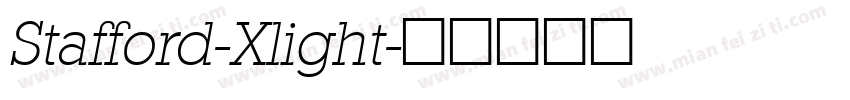 Stafford-Xlight字体转换