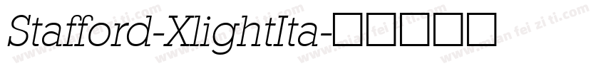 Stafford-XlightIta字体转换