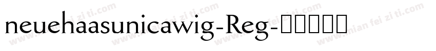 neuehaasunicawig-Reg字体转换