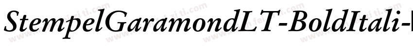 StempelGaramondLT-BoldItali字体转换