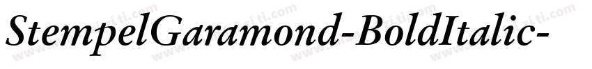 StempelGaramond-BoldItalic字体转换