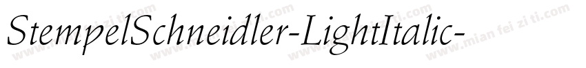 StempelSchneidler-LightItalic字体转换