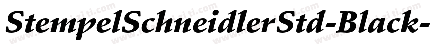 StempelSchneidlerStd-Black字体转换
