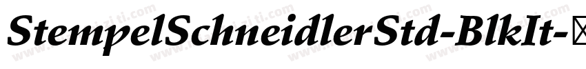 StempelSchneidlerStd-BlkIt字体转换