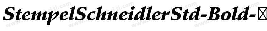 StempelSchneidlerStd-Bold字体转换