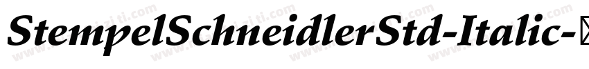 StempelSchneidlerStd-Italic字体转换