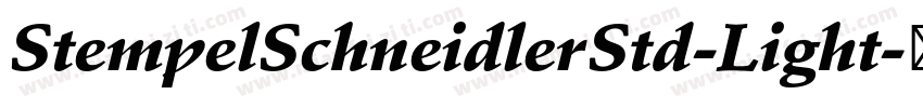 StempelSchneidlerStd-Light字体转换