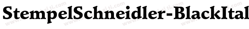 StempelSchneidler-BlackItalic字体转换