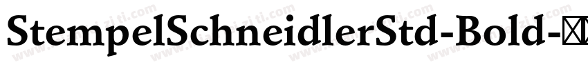 StempelSchneidlerStd-Bold字体转换