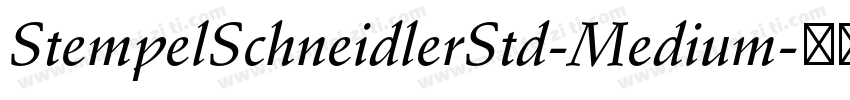 StempelSchneidlerStd-Medium字体转换