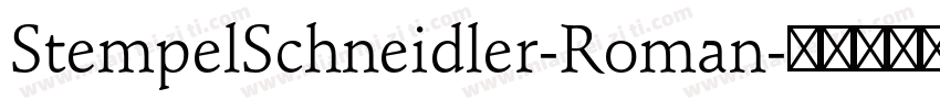 StempelSchneidler-Roman字体转换