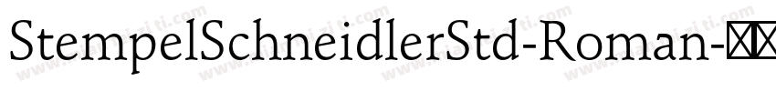 StempelSchneidlerStd-Roman字体转换