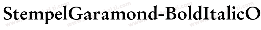 StempelGaramond-BoldItalicO字体转换