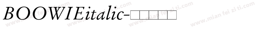 BOOWIEitalic字体转换