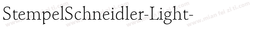 StempelSchneidler-Light字体转换